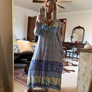 Vintage Spell & The Gypsy Xanadu Boho Gown Dress Size XL RARE HTF Dress